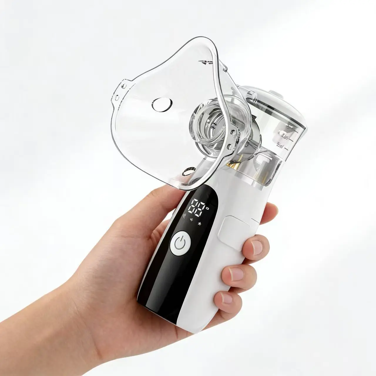 Portable handheld nebulizer, equipped with an intelligent digital display, suitable for both adults and children. Easy to carry, it can meet the breathing needs of family members and is suitable for use during travel. respiratory care Ultrasonic