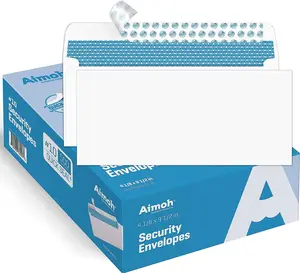 500 Count #10 Security Self-Seal Envelopes - Windowless Design - Premium Security Tint Pattern - Ultra Strong Quick-Seal Closure - EnveGuard - Size 4-1/8 x 9-1/2 Inches - White - 24 LB