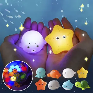 Bath Toys Glow in Water Color Changing Rainbow Colors for Boys Girls, Fun Water Play Small Toy Set of 2 or 4 Pieces