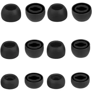 Galaxy Buds Pro Replacement Earbud Tips Headphones Ear Tips, 6 Pairs Small, Medium and, Large (Black)