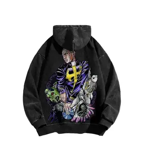 Men's JoJo's Bizarre Adventure Enrique Pucci Themed Hoodie - USA-Made Premium Cotton Streetwear, Relaxed Fit