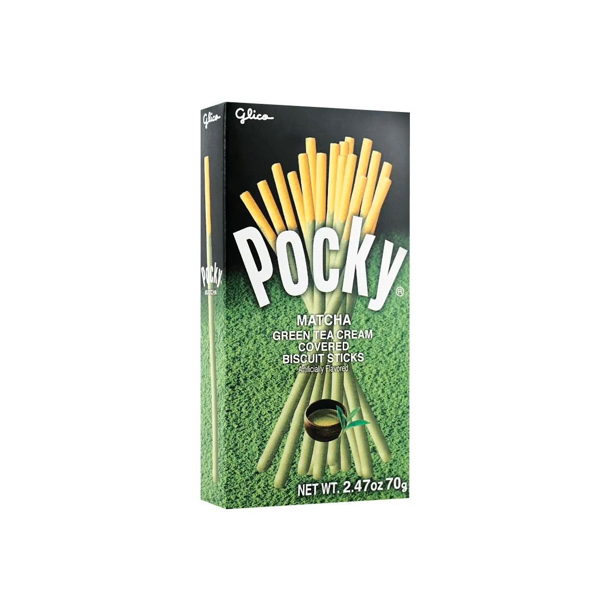 Glico Pocky Matcha Chocolate Covered Biscuit Sticks 70g - Japanese Green Tea Snack
