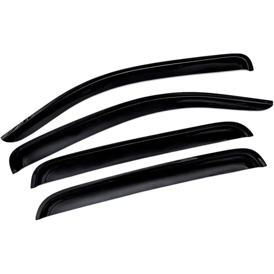 Smoked Window Visors/Wind Rain Deflector Rain Guard For 2005-2015 Toyota Tacoma Double Cab Only