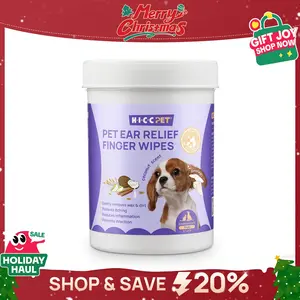 【February Faves】HICC PET Ear Finger Wipes Gentle Daily Cleaner with Coconut Oil Natural Wipes  – Anti-Itch & Odor Control – Safe for Puppies, Dogs & Cats – 50ct 100 & 200 Pad#petlife Poodle