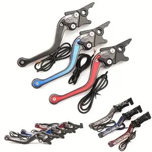 Illuminated Motorcycle Brake Lever with LED Lights, Transparent Safety Brake Handle for Night Riding