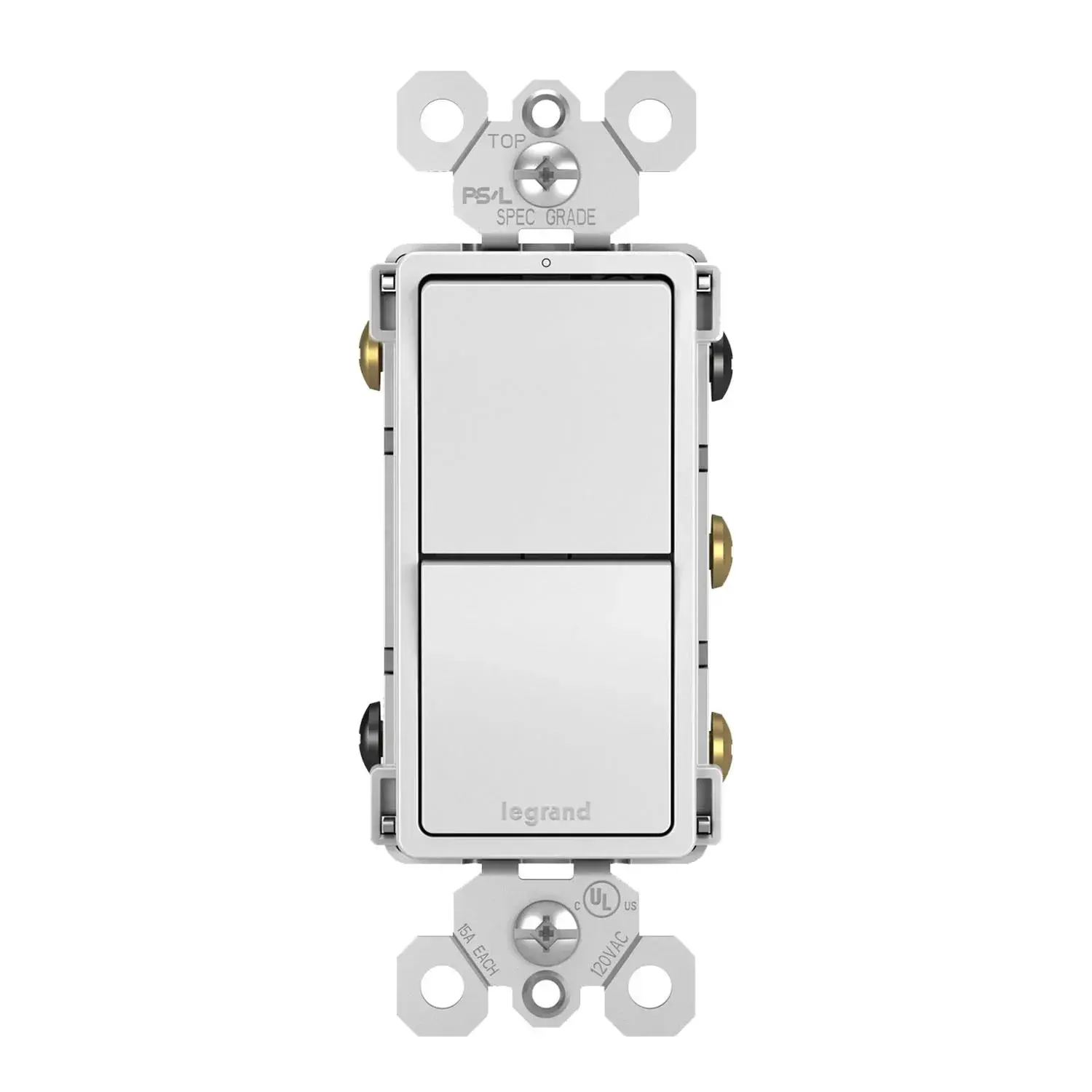 Legrand RCD33W radiant Combination Light Switch, 15A, Single-Pole/3-Way, White