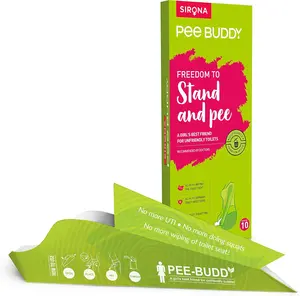 PeeBuddy Funnels Female Urination Device - 10 Pack | No Mess Disposable Urinal Funnel|Travel, Camping, Hiking, Festivals, and Outdoor Activities | Paper Based Stand and Pee Funnel for Women, Girls