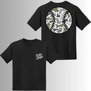 [Baseball T Shirt][Game Day Tee]Camo Baseball Graphic T-Shirt Grey Unisex Cotton Crew Neck Tee Casual Sports Streetwear Top Game Day Outfit Baseball Season Shirt Gift for Fans Boys Girls Trending Athletic Lifestyle Tee