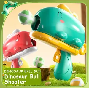 Dinosaur sticky ball gun children's target catapult cartoon sticky ball parent-child interaction puzzle decompression toys  Portable， Shooter Rubber