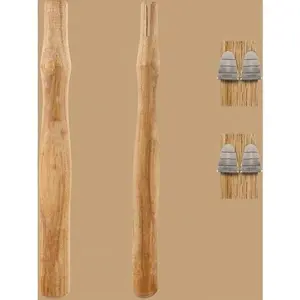 Replacement Hammer Handles - 2 Pack Wooden Sledge & Ball Pein Tool Handles - Compatible with 2, 3, 4 lb Heads - Durable Wood & Steel Wedge Set - Bulk Wooden Replacement Handles for Hammers repair  tools