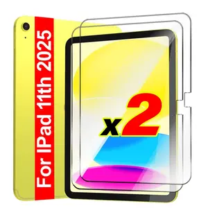 2pc iPad Screen Protector, Protective Glass, HD Clear, Protective, Anti-Scratch, Full Coverage, Strong Fingerprint Resistance, Compatible with iPad 10th Gen, iPad 11, iPad Air 11-Inch, iPad 12 11-Inch
