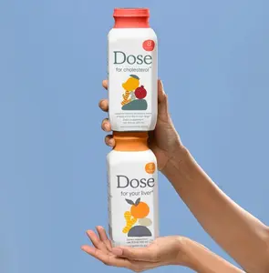 Dose Liver & Cholesterol Bundle 16oz Wellness Drink – Organic Liver Detox & Heart Health Support, Helps Maintain Healthy Cholesterol Levels, Herbal Supplement