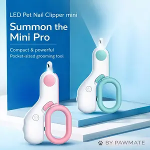 Mini LED Pet Nail Clipper For Cats & Dogs Illuminates the Quick for Safe Trimming Clean, Precise, Effortless Care
