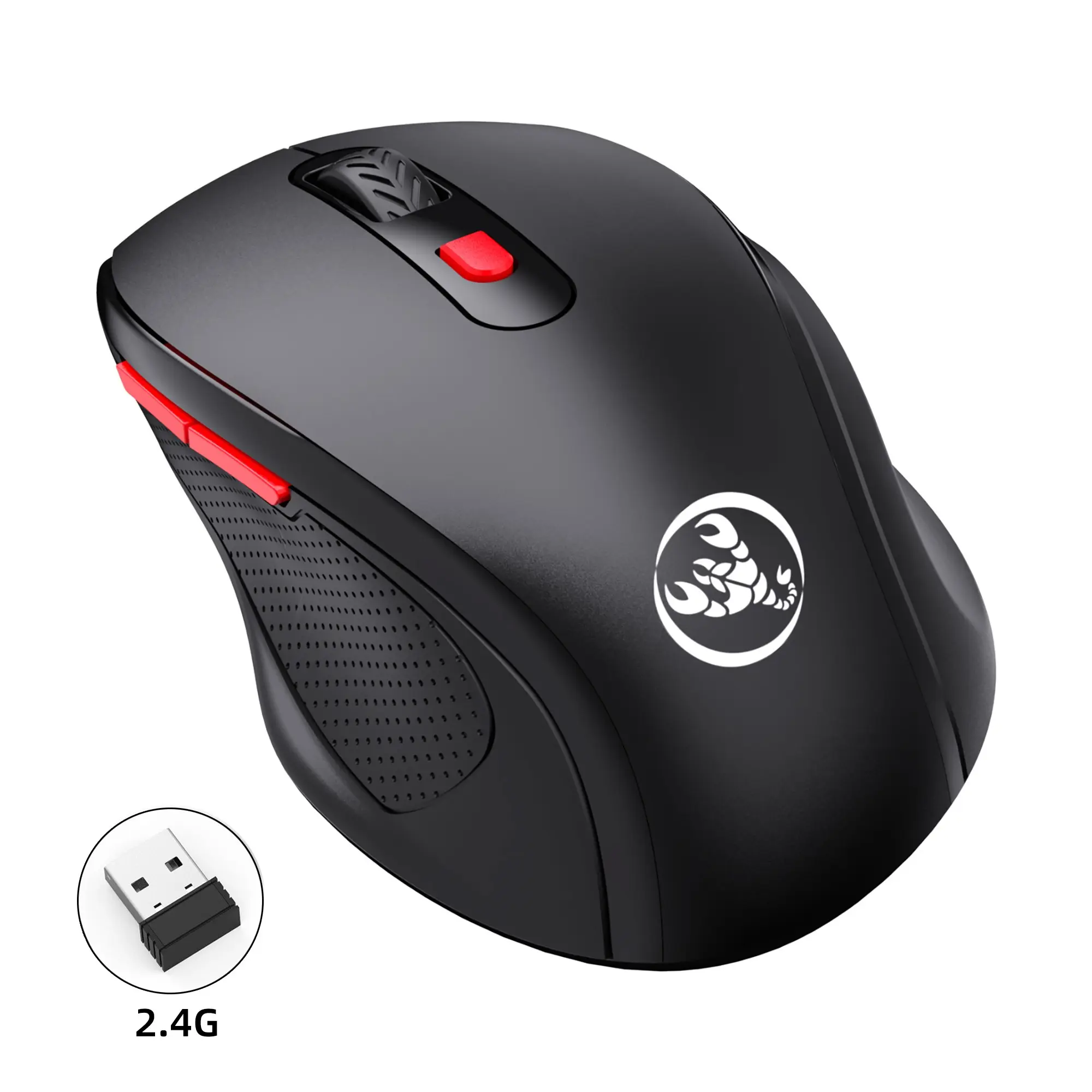 Hxsj-T67 Wireless Lightweight Gaming Mouse, Compact Design, Optical Movement Detection, Suitable for PC, Laptop, Gaming Console, Right Hand Orientation, Gaming Accessory, Computer Peripherals, PC Gaming Mice