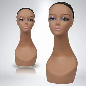 A1 Pacific 18" Female Life Size Wig Mannequin Head for Styling, Hats, Sunglasses Jewelry Display