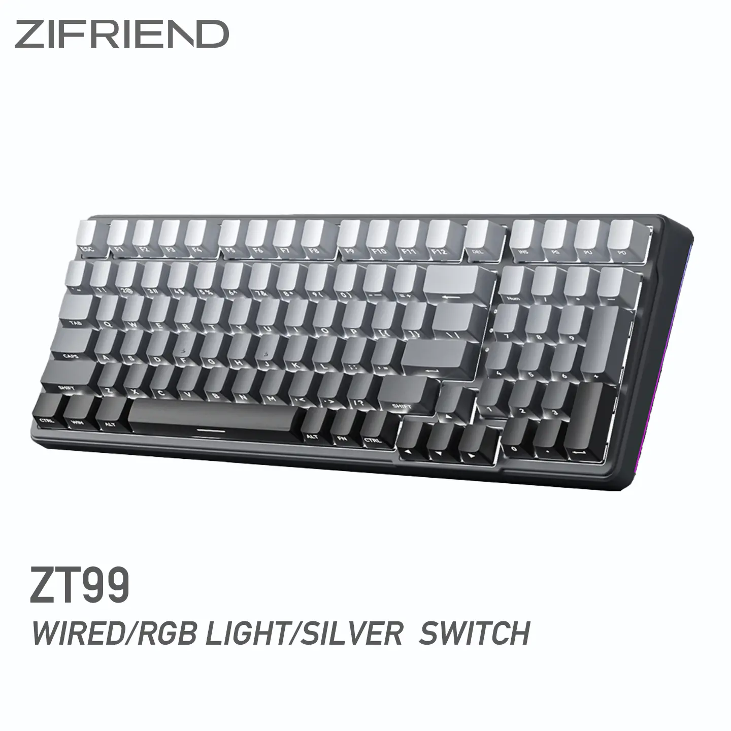 Zifriend ZT99 Mechanical Creamy Keyboard 99 Keys With NumPad