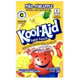 24x Kool-Aid Pina Pineapple Packets - Bulk Tropical Drink Mix Powder