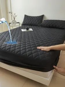 1pc Waterproof Fitted Sheet, Bedding, Stitch Fitted Sheet, Skin-Friendly Fitted Bed Sheet, Mattress Cover, Soft and Comfortable Bedding for Bedroom, Fitted Sheet for Twin, Full, Queen and King All Sizes, Room Decor, Dustproof, Machine Washable