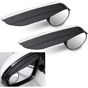 2Pack 2-in-1 Rain & Blind Spot Mirror, Universal for Cars, Carbon Fiber Rainwater Protector All-Season Premium Windshield Wiper Blades reverse assist durable  car  accessories caraccessories wome