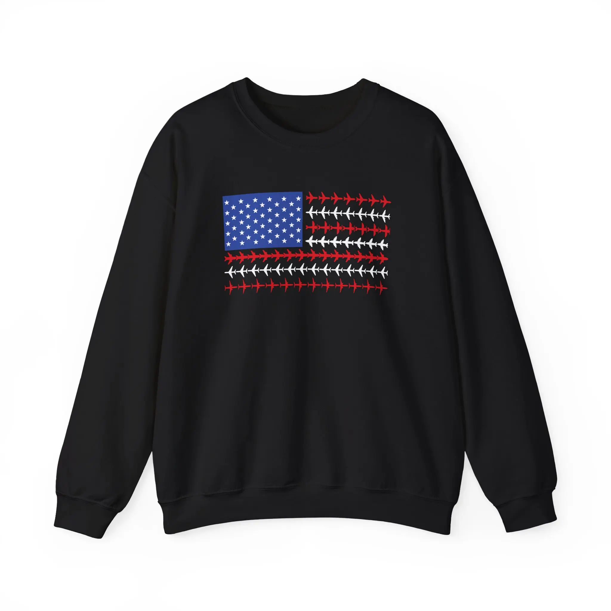 Airplanes American Flag Aviation Flying Lovers Sweatshirt, Airplane Fans Women Men Christmas Gifts Aviation Lovers Sweatshirt