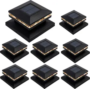 MAGGIFT 15 Lumen Solar Post Lights, Outdoor Post Cap Light for Fence Deck or Patio