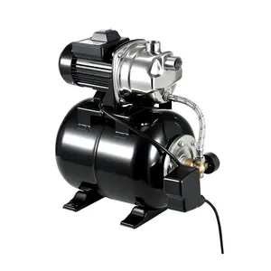 Garvee 1.6 HP Stainless Steel Shallow Well Pump with Pressure Tank, 1320 GPH Automatic Pressure Switch, Water Jet Irrigation Pump, for Home, Farm, Garden & Yard, Black