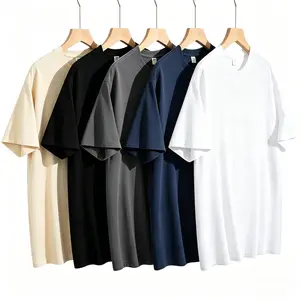Men's 5-Pack Premium 100% Cotton Crewneck T-Shirts - Standard Fit Soft Essential Tees for Daily Wear