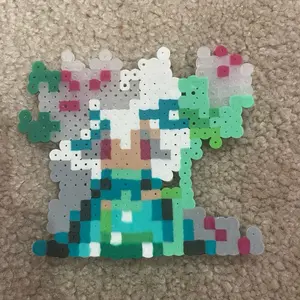 Crk White lily cookie perler bead