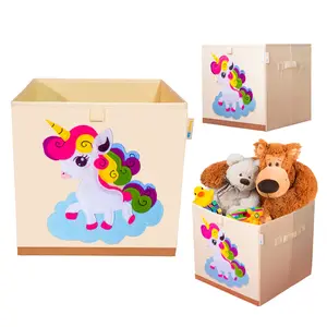 Washable Collapsible, Unicorn Toy Box Storage Organizer for Kids Nursery  Foldable Toy Chest Bins for Girls 13 inch