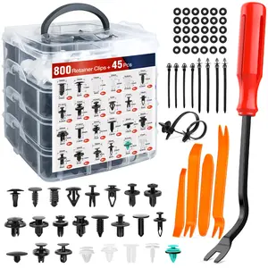 Nilight 845Pcs Car Push Retainer Clips Auto Fasteners Assortment 24 Most Popular Sizes Nylon Bumper Fender Rivets with 10 Cable Ties and Fasteners Remover for GM Ford Lexus Honda Chrysler Mazda Replacement Automotive  dealsforyoudays