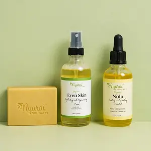 Nyarai's Dark Spot Bundle - Turmeric Kojic Acid Soap, Lavender Toner, Nola Face Oil for Brightening & Even Tone