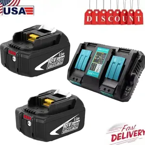 High quality 2 Batteries(8.0AH) + 1 Charger(DC18RD) For Makita 18Volt LXT Lithium-Ion Battery BL1830 BL1860 1840 with LED indicator 100% NEW