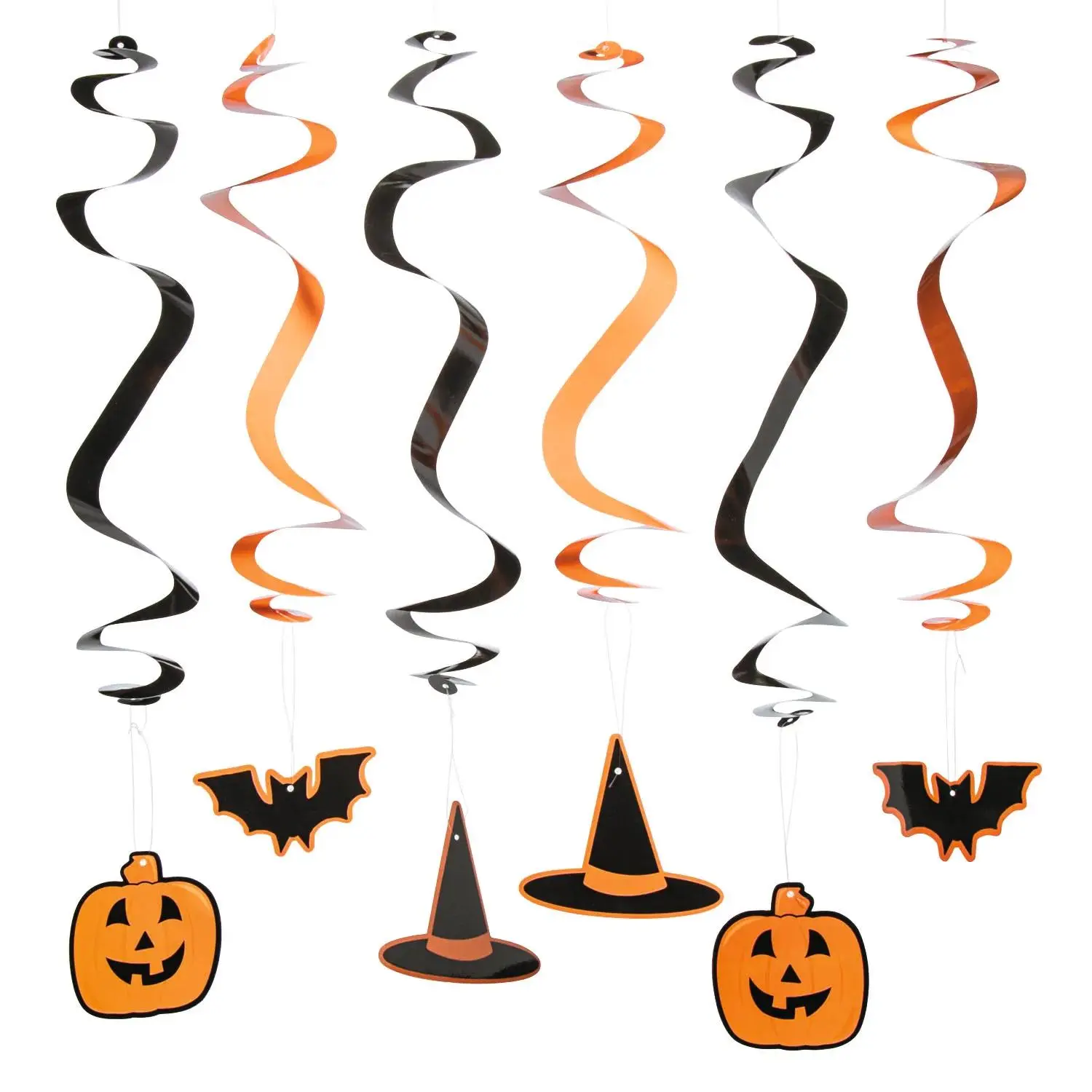 Hanging Swirl Halloween Decorations, Fall Party Decor, 24 Pieces