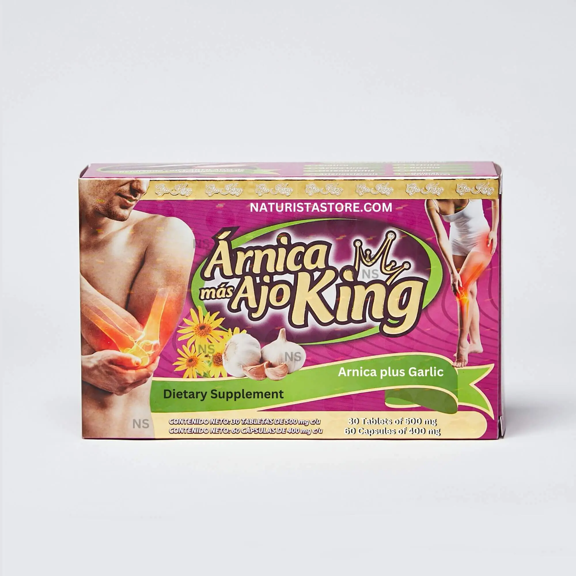 Arnica mas AjoKing 100% Original 60 Capsules & 30 Tablets Original Dietary supplement