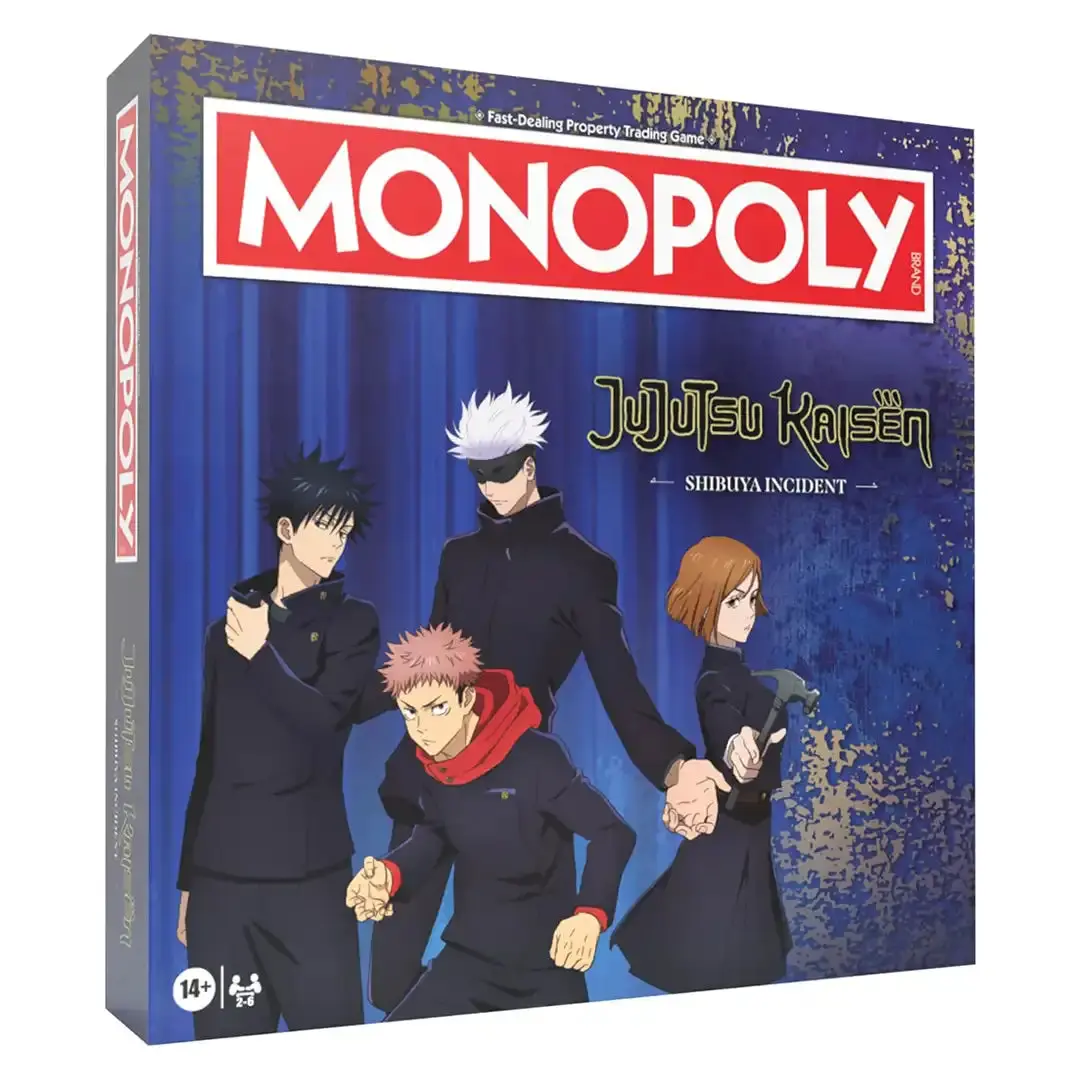 Hasbro Monopoly: Jujutsu Kaisen Shibuya Arc Theme Board Game - Curse Cards, Custom Character Tokens, Sorcerer Cards, Buy-Sell-Trade Territories, 60+ Min Game, Battle for Control, for Monopoly Enthusiasts & Collectors