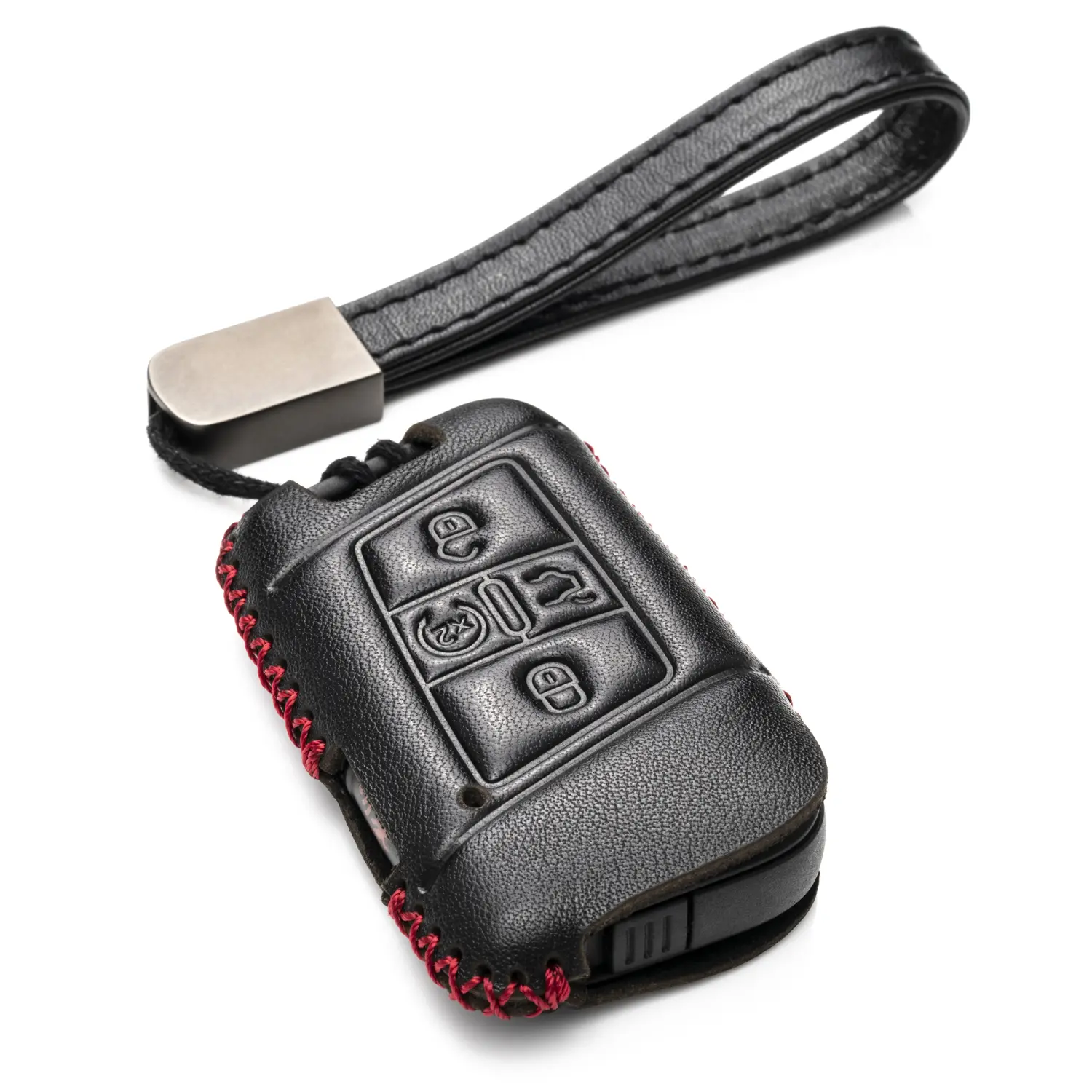 Vitodeco Genuine Leather Smart Key Fob Case Compatible with Volkswagen Atlas, Jetta, Passat, Arteon, Tiguan, Golf GTI, Golf R 2018 - 2024