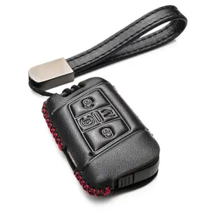Vitodeco Genuine Leather Smart Key Fob Case Compatible with Volkswagen Atlas, Jetta, Passat, Arteon, Tiguan, Golf GTI, Golf R 2018 - 2024