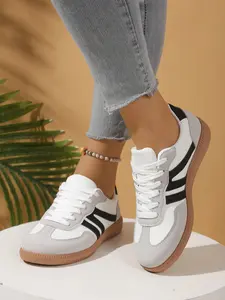 Women Classic German Training Shoes Comfortable Breathable Colorblock Sneakers for Workout and Running Lightweight Supportive Design