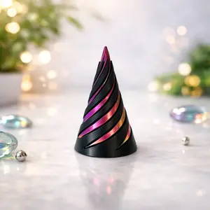 The PrintzMart VerteCone: Impossible Cone Fidget Toy – 2-Piece Spiral Stress Reliever | Magnetic-Feel Twist Core | ADHD Desk Toy for Focus & Anxiety Relief | Unique Geometric Gift