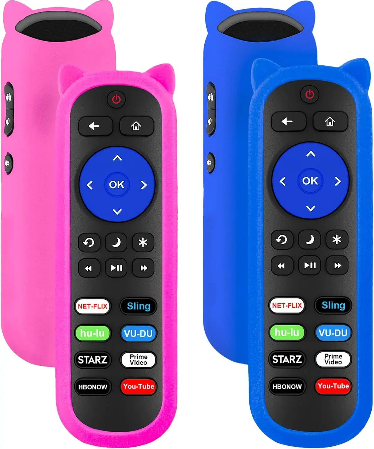 2 Packs Universal for Roku TV Remote, Replacement for TCL/Onn/Hisense/Element/Sharp/Haier/Hitachi/LG/Sanyo/JVC/Magnavox/RCA/Westinghouse Roku TV Remote with 8 Shortcuts One Touch Control Usb C Hdmi Universal Smart Remote Remote Control, Accessories