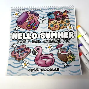 Hello Summer: Bold & Easy Coloring Book