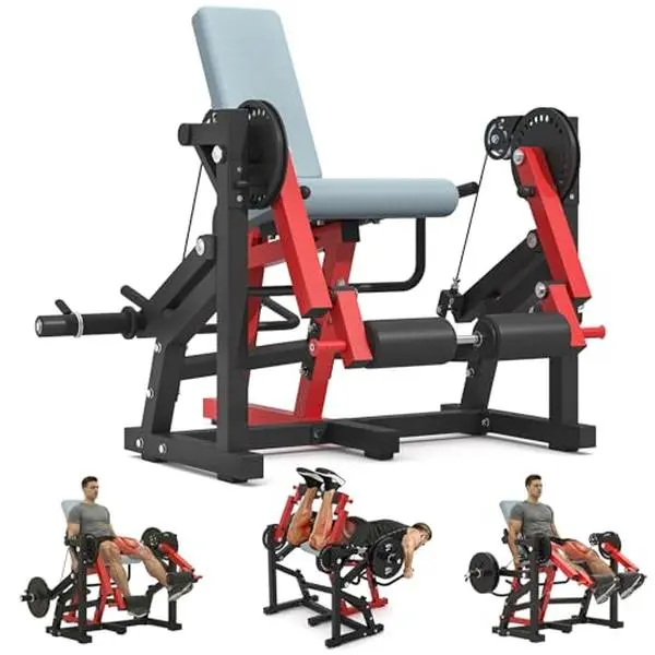 【2 packages shipping】YODOLLA Leg Extension and Curl Machine feat Unilateral & Bilateral, Convertible Seated Leg Extension and Lying Leg Curl Bench for Home Gym, Quad and Hamstring Lower Body Leg Workout Equipment
