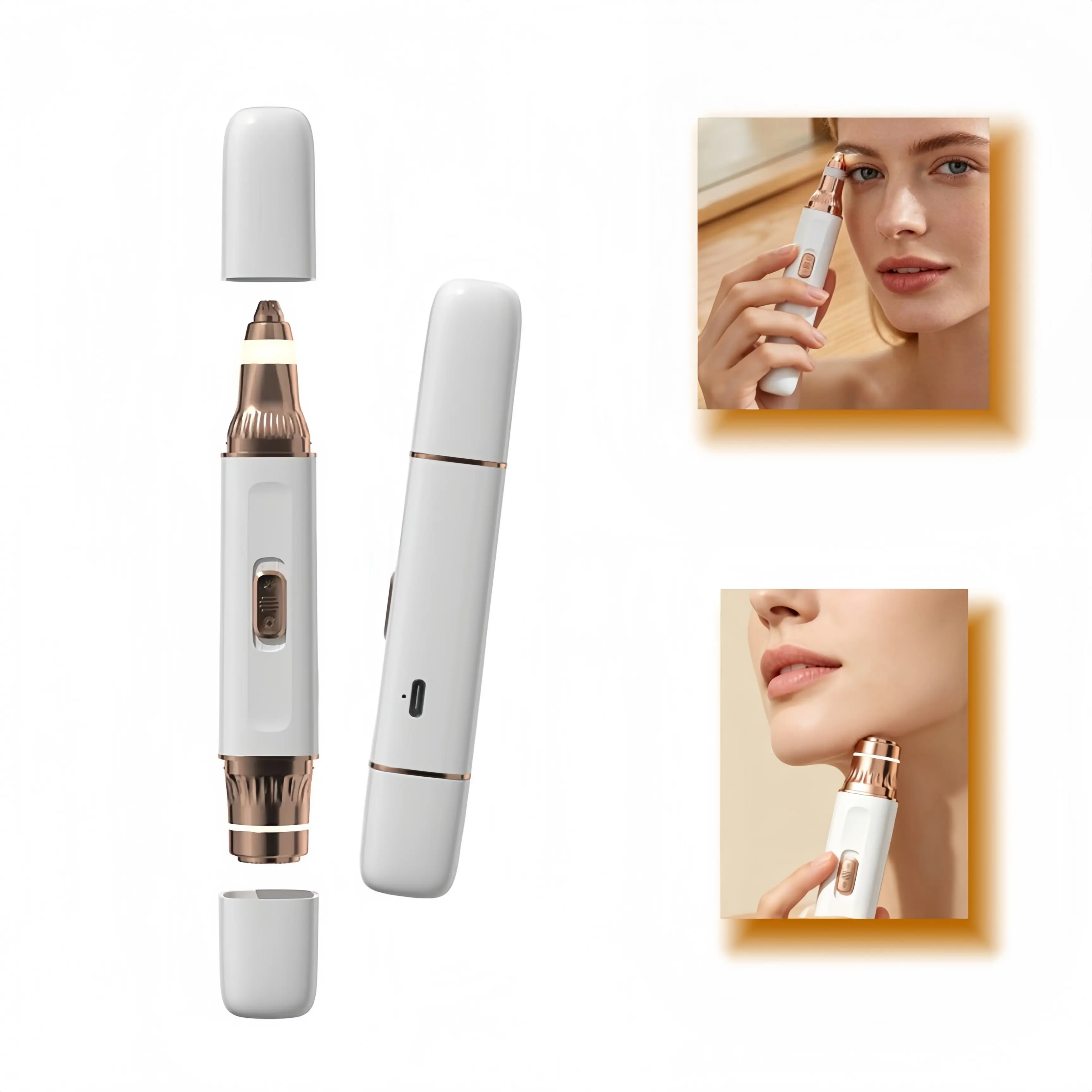 Simple Electric Eyebrow Trimmer, Eyebrow Shaper, Eyebrow Shaping Tool, USB-C Charging, Pain-Free Precision Brow Knife, Rechargeable Facial Hair Removal Tool for Women,back to school,back to school haul