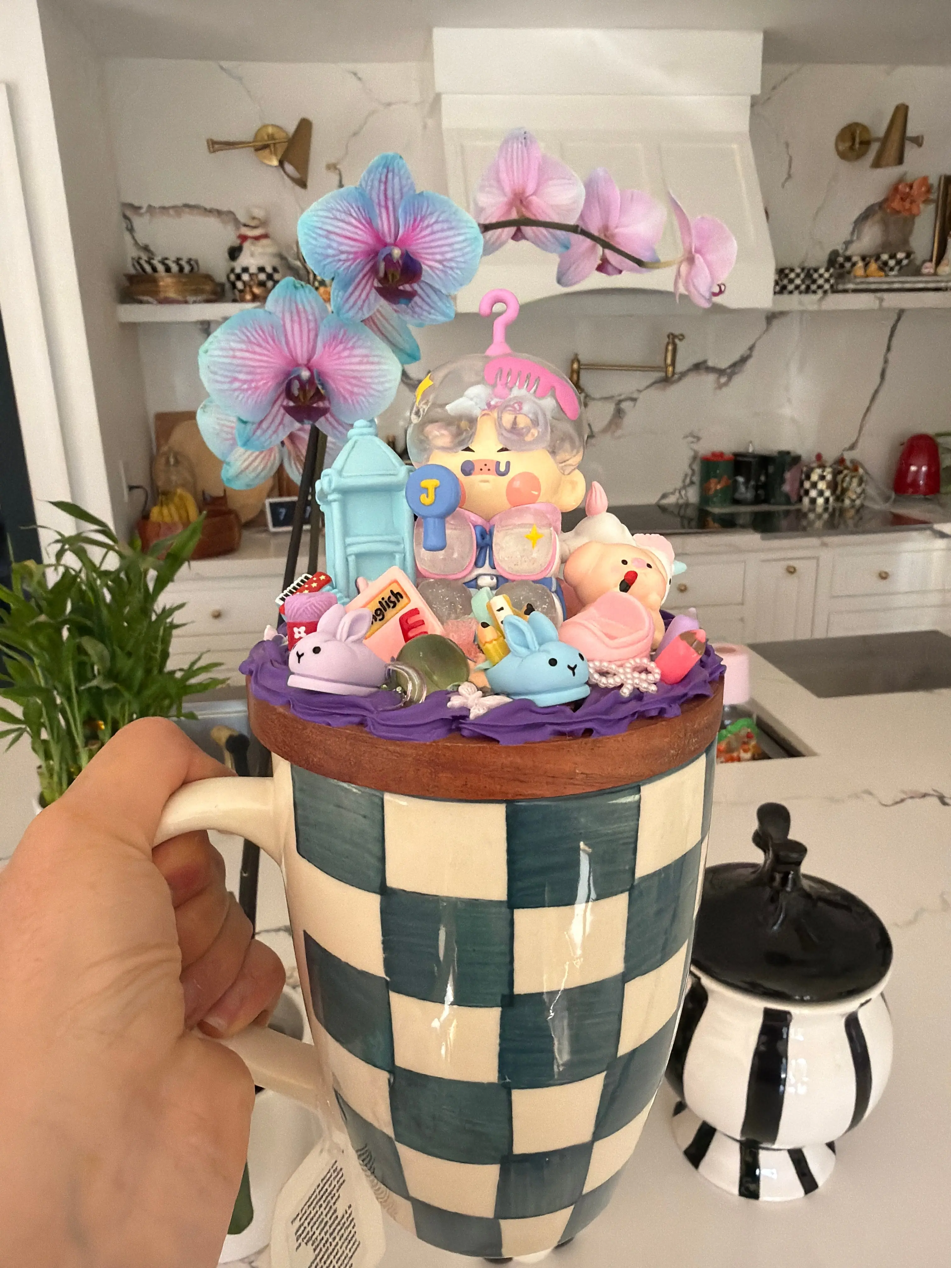 Study Jelly Dream Decoden Mug – Handcrafted Cute School Vibes Cup