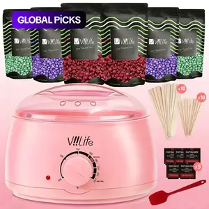 Wax Warmer Kit, Hot Wax Heater, Wax Melter Warmer, Waxing Machine, Waxing Supplies, 1 Set Waxing Kit with Hard Wax Beads for Women and Men, At-Home Waxing Kit for Face, Body, Legs, Arms, Underarms & Bikini, Hair Removal Product #GLOBAL PICKS