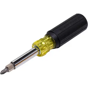 Klein Tools 32500 11-in-1 Screwdriver/Nut Driver Set, 8 Bits (Phillips, Slotted, Torx, Square), 3 Nut Driver Sizes, Cushion Grip Handle