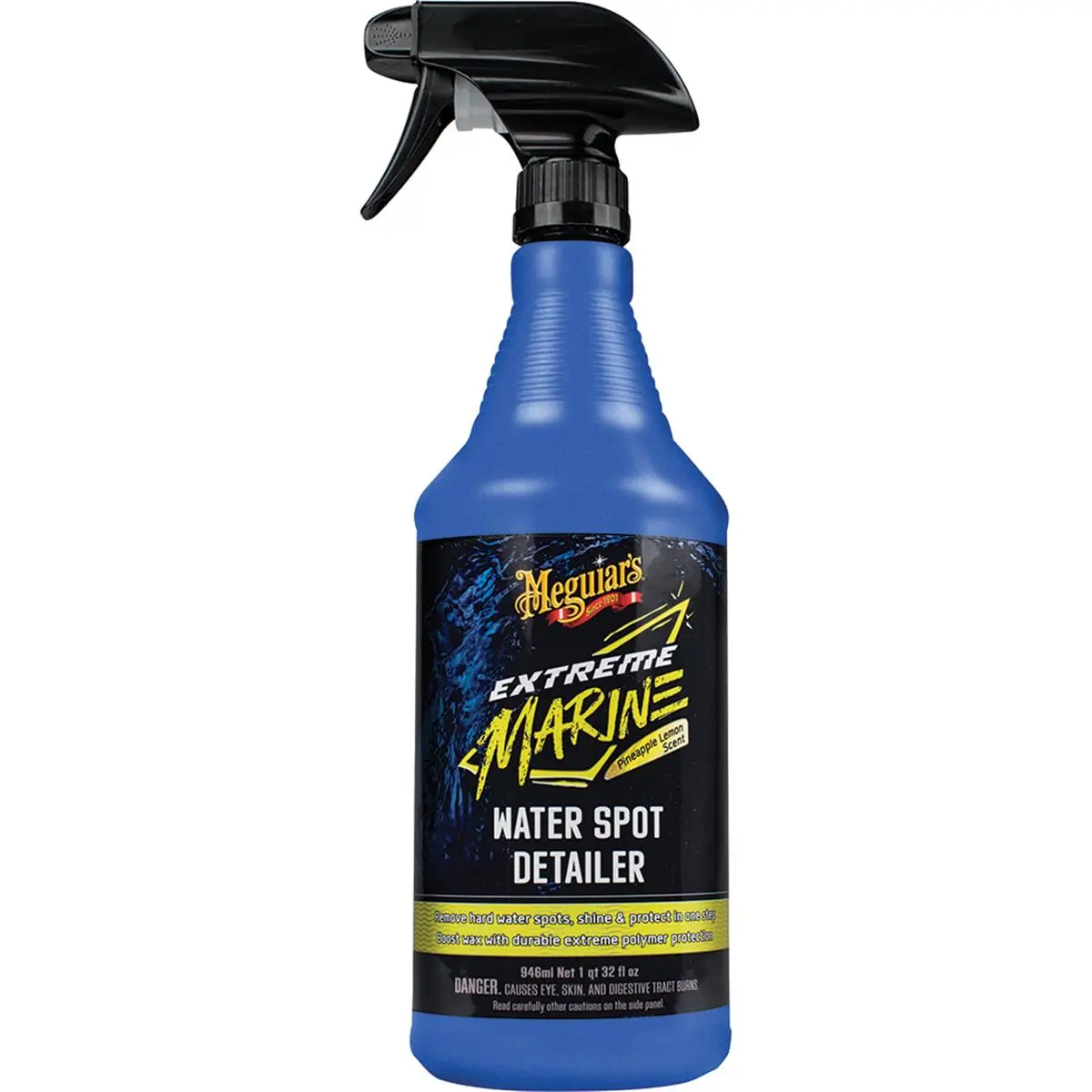 Meguiars Extreme Marine Water Spot Detailer Spray - 2 lbs Liquid Cleaner, Gel Formula, Removes Water Spots, Adds Advanced Polymer Protection, Beautifies Fiberglass, Painted & Stainless Steel Surfaces