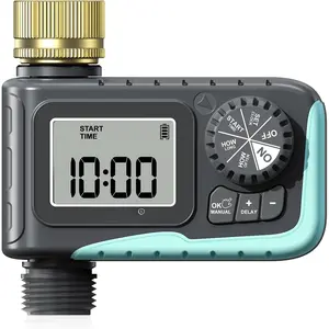 Sprinkler Timer with Brass Swivel, Programmable Water Timer for Garden Hose with Rain Delay/Manual Watering, Digital Irrigation System Kit for Lawns, 1 Outlet