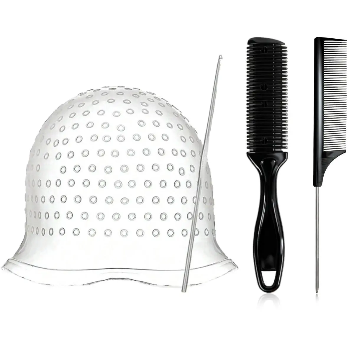 Professional Hairdressing Tool Set, Hairdye, 4pcs/10pcs/15pcs/18pcs, Dye Cap, Bowl Stirring Rod, Coloring Brush, Salon & Home Use