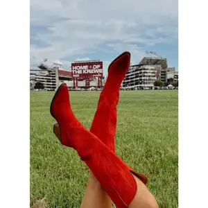 Dingo Thunder Road Leather Boot in Red